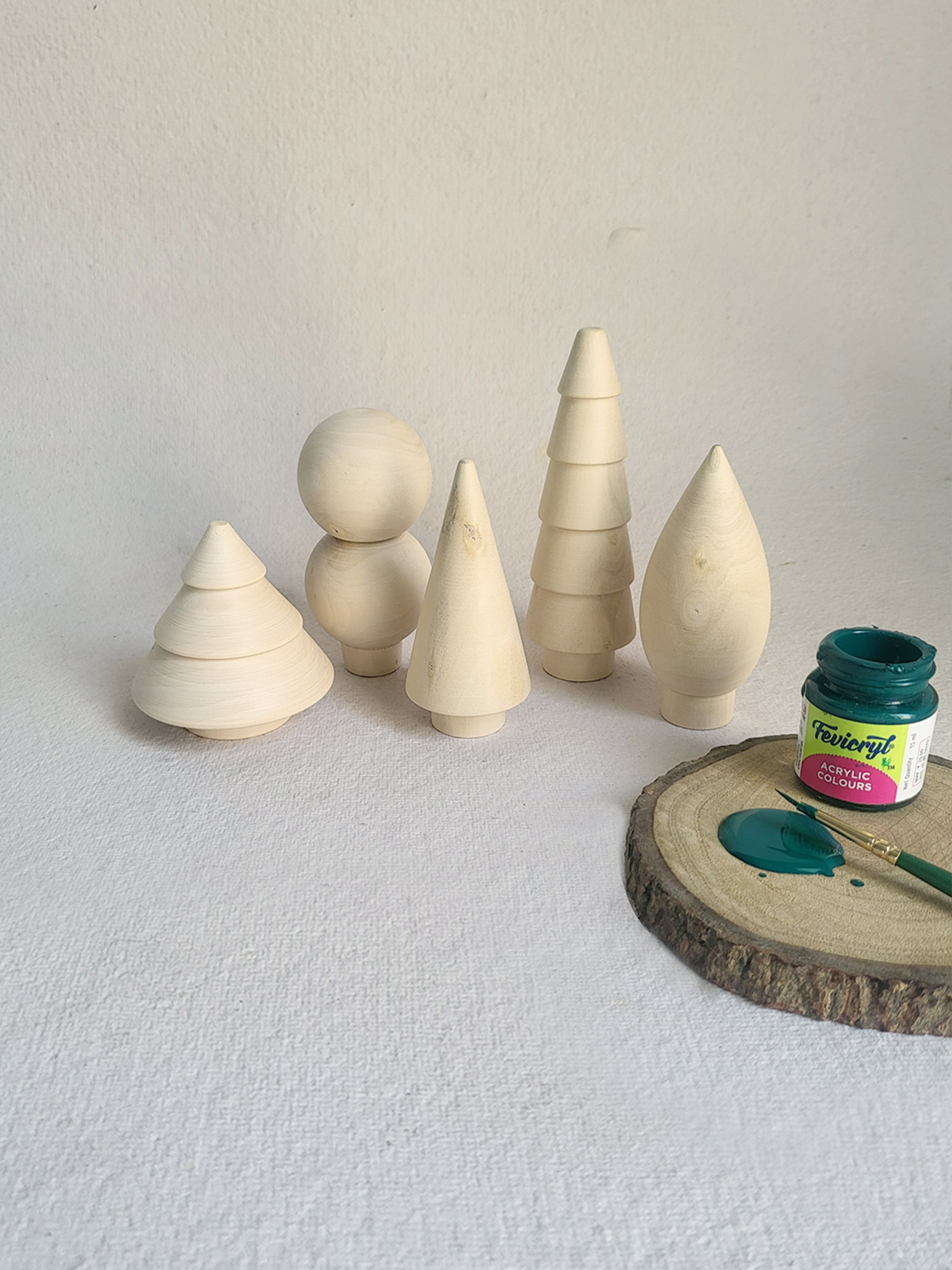 Gulab Tribe Handcrafted Wooden Tree Set DIY - 