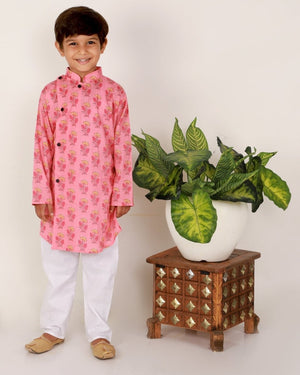Gulabi Floral Boys Pajama Kurta Set - KP-GFBKS-0-6