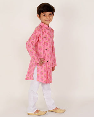 Gulabi Floral Boys Pajama Kurta Set - KP-GFBKS-0-6
