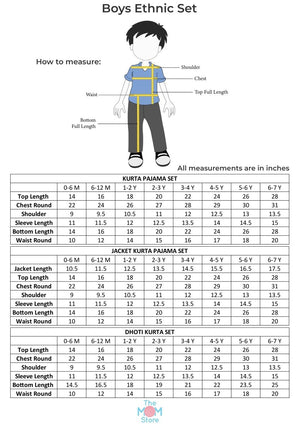 Gulabi Floral Boys Pajama Kurta Set - KP-GFBKS-0-6