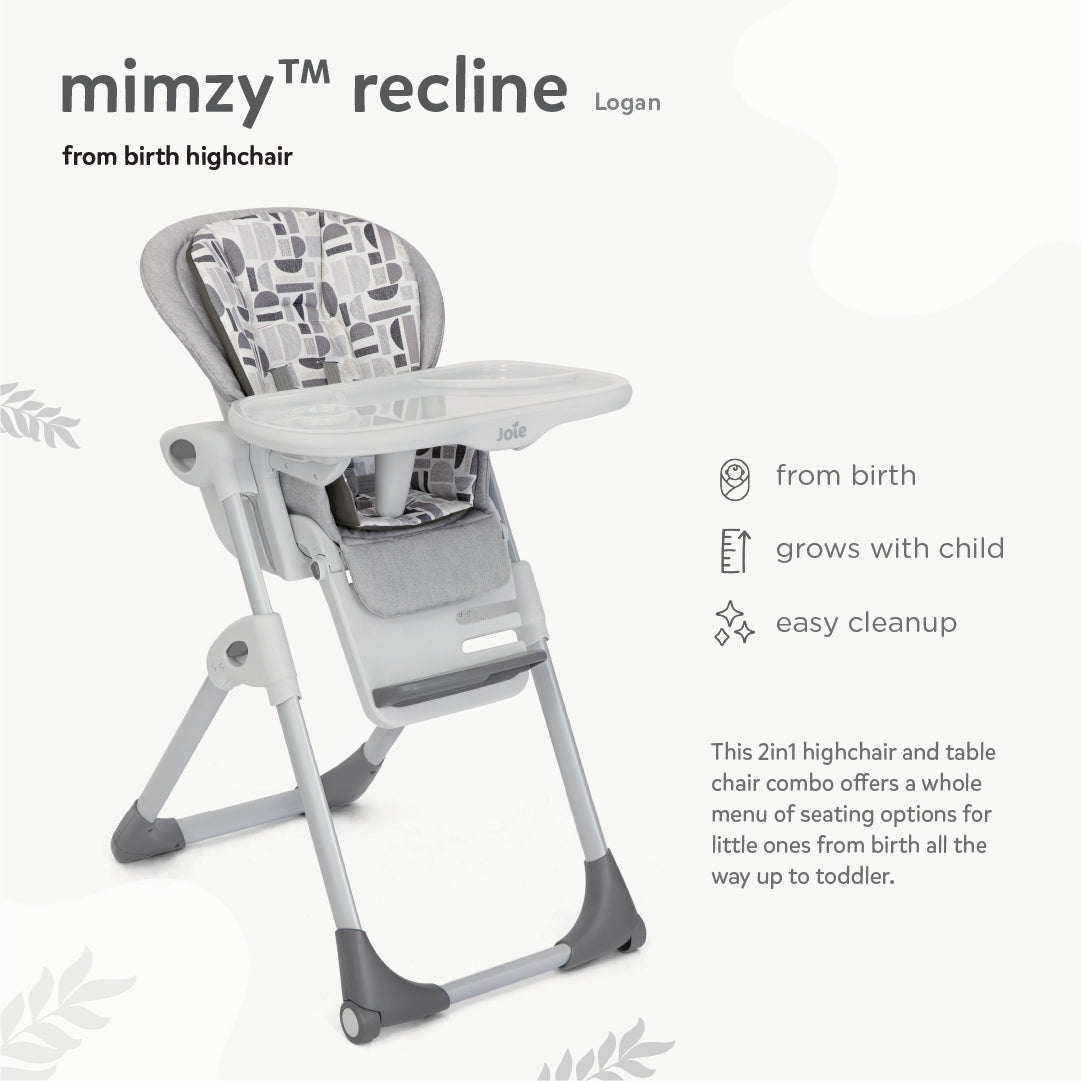 Joie High Chair Mimzy Recline Logan Birth+ to 15 Kgs