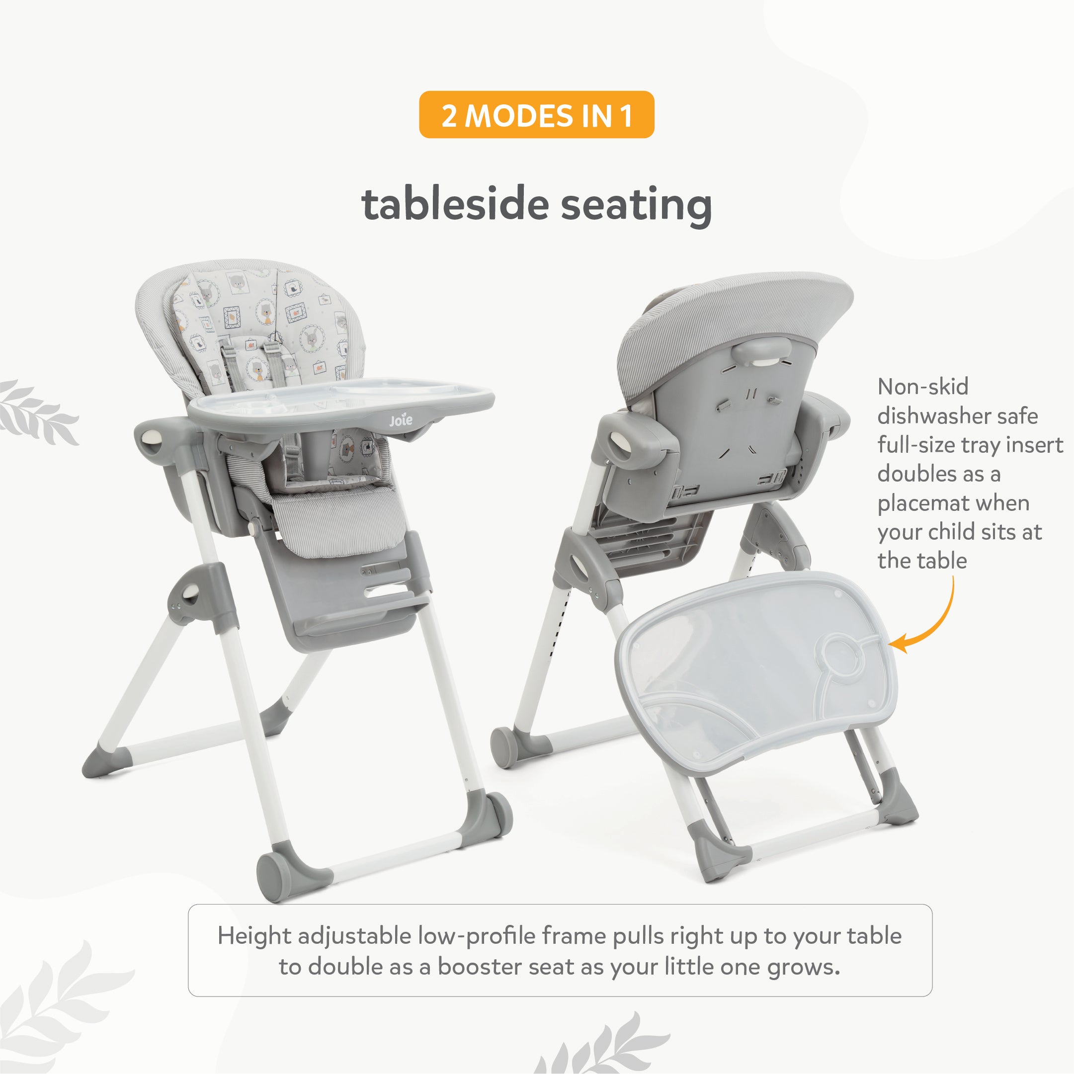 Joie High Chair Mimzy Recline Portrait Birth+ to 15 Kgs