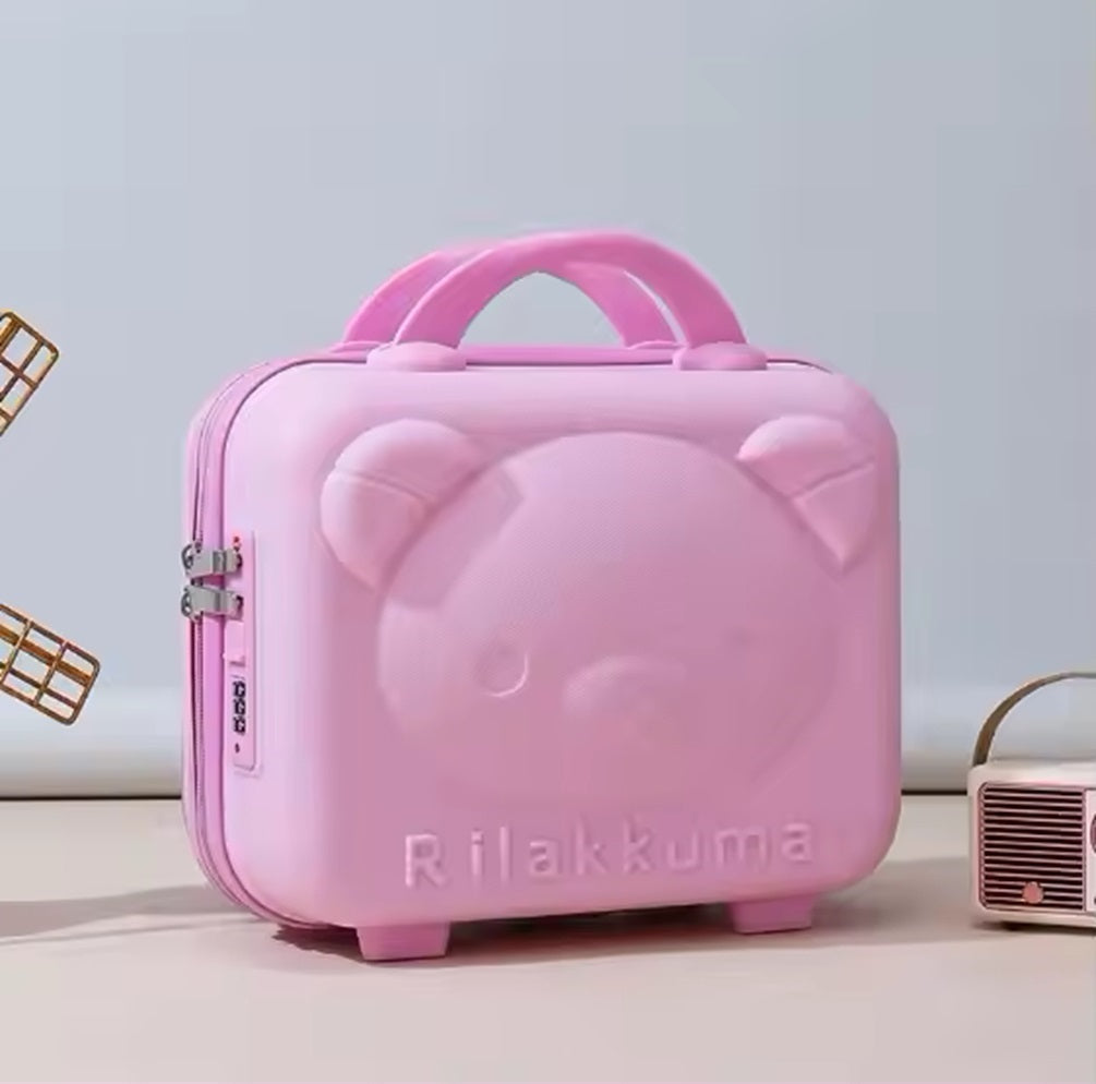 CuddleNest Travel Vanity Case for Women – Durable Hardshell Cosmetic Bag with Lock, Strap & Zipper