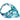 Hair Drama Co Abstract Headscarf With Elastic - Blue - SCF - 0004