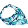 Hair Drama Co Abstract Headscarf With Elastic - Blue - SCF - 0004