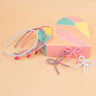 Hair Drama Co Barbie Glitter Gift Box with 3 Hair Bands and 3 Hair Bows - Pink & White - MSETK0025