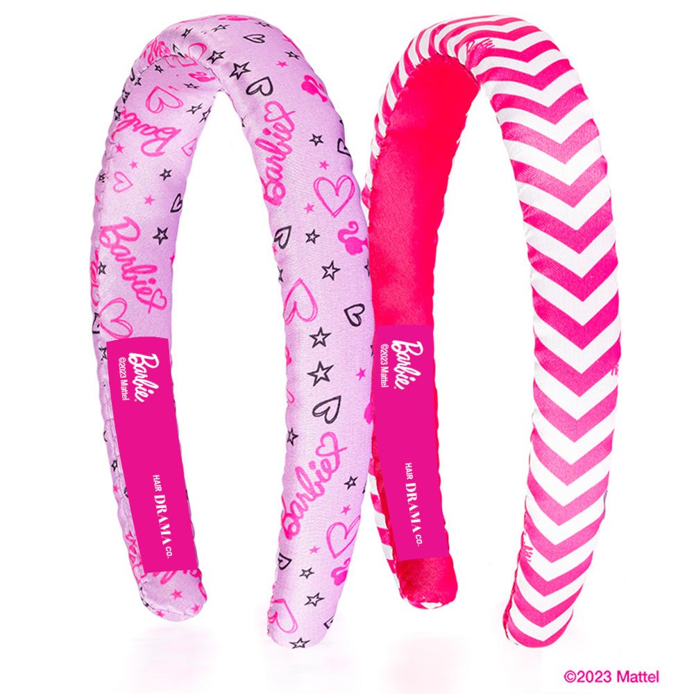 Hair Drama Co Barbie Kids Everyday Basics Gift Box With 2 Satin Puff Hair Bands & 3 Satin Scrunchies - MSET0018