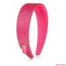 Hair Drama Co Barbie Rhinestone Flat Hair Band With Barbie Charm - Hot Pink - MBD0017