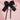 Hair Drama Co Black Bow With Hear Charm Pin - CLP - 0169