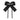 Hair Drama Co Black Bow With Hear Charm Pin - CLP - 0169