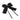 Hair Drama Co Black Bow With Hear Charm Pin - CLP - 0169