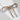 Hair Drama Co Crystal Hair Bow Barrette Clip - Silver & Gold - CLP - 0220