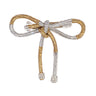 Hair Drama Co Crystal Hair Bow Barrette Clip - Silver & Gold - CLP - 0220