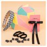 Hair Drama Co Dreamy Gift Box with 1 Hair Band, 1 Ribbon Hair Bow, 4 Mini Bow Hair Pins & 3 Hair Ties - Black - SET - 0279