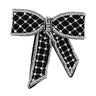 Hair Drama Co Embellished Velvet Hair Bow Barrette Clip - Black - CLP - 0157