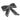 Hair Drama Co Embellished Velvet Hair Bow Barrette Clip - Black - CLP - 0157