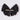 Hair Drama Co Satin Crystals Hair Bow Alligator Clip - Black - CLP - 0250
