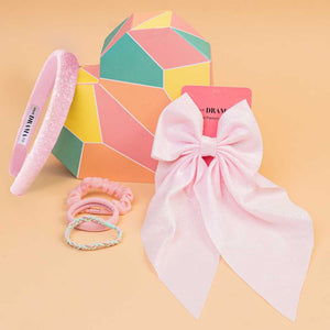 Hair Drama Co Sparkle & Shine 5 Pieces Gift Box with Hair Band, Bow & Hair Ties - ‎SET - 0288
