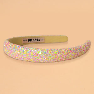 Hair Drama Co Sparkle & Shine Gift Box with 1 Shimmer Hair Band, 2 Hair Pins & 6 Hair Ties - Pink & Yellow - SET - 0281