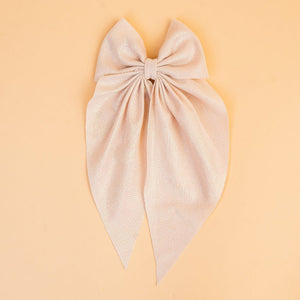 Hair Drama Co Sparkle & Shine Gift Box with 1 Shimmer Hair Bow, 2 Mini Satin Hair Bows & 6 Hair Ties - Beige - SET - 0282