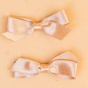 Hair Drama Co Sparkle & Shine Gift Box with 1 Shimmer Hair Bow, 2 Mini Satin Hair Bows & 6 Hair Ties - Beige - SET - 0282