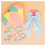 Hair Drama Co Sparkle & Shine Gift Box with 1 Shimmer Hair Bow, 6 Hair Pins & 3 Hair Ties - Sky Blue - SET - 0283