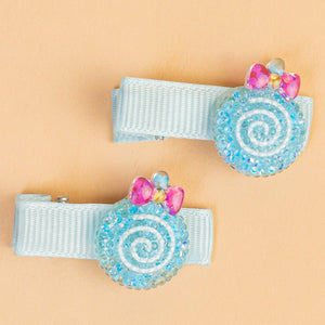 Hair Drama Co Sparkle & Shine Gift Box with 1 Shimmer Hair Bow, 6 Hair Pins & 3 Hair Ties - Sky Blue - SET - 0283