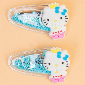 Hair Drama Co Sparkle & Shine Gift Box with 1 Shimmer Hair Bow, 6 Hair Pins & 3 Hair Ties - Sky Blue - SET - 0283