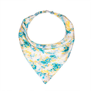 Hair Drama Co Summer Breeze Headscarf Headband with Elastic - Yellow & Green - SCF - 0018