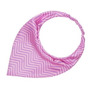 Hair Drama Co x Barbie Chevron Headscarf - Lilac & Pink - MSF0002
