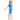 Half Sleeves Unisex Swimwear Sky Blue+Yellow Sunshine Printed Knee Length,UPF 50+ with Free Washbag - 3 - 4 Years Swim