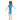 Half Sleeves Unisex Swimwear Sky Blue+Yellow Sunshine Printed Knee Length,UPF 50+ with Free Washbag - 3 - 4 Years Swim