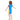 Half Sleeves Unisex Swimwear Sky Blue+Yellow Sunshine Printed Knee Length,UPF 50+ with Free Washbag - 3 - 4 Years Swim