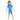 Half Sleeves Unisex Swimwear Sky Blue+Yellow Sunshine Printed Knee Length,UPF 50+ with Free Washbag - 3 - 4 Years Swim
