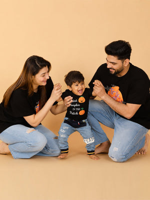 Halloween Trick Or Treat Twinning Family T Shirts - Combo of 3 - Twinning Combo