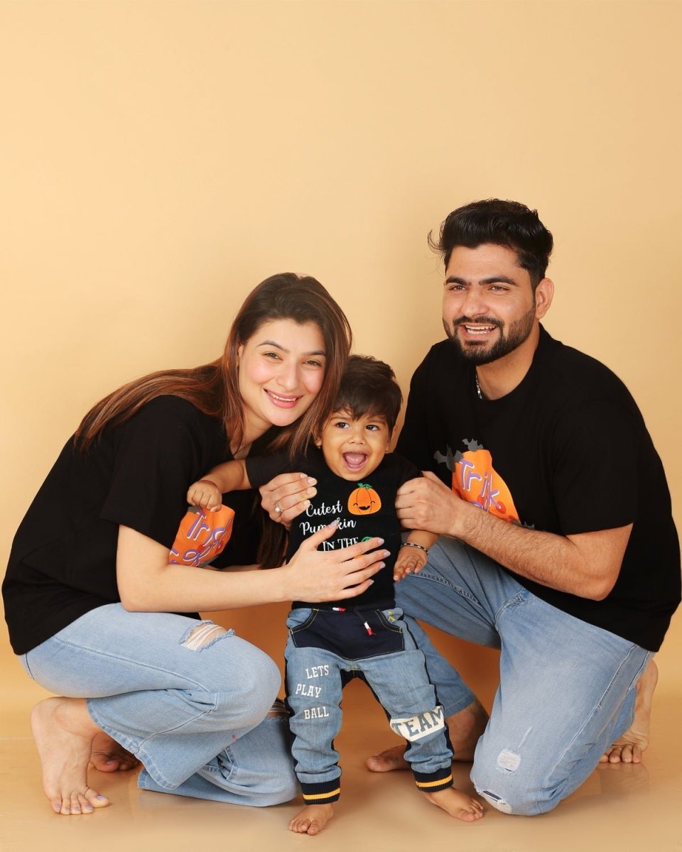 Halloween Trick Or Treat Twinning Family T Shirts - Combo of 3 - TWN - TRKOT