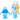 Happy Bear 2 in 1 Spout and Straw Sipper 210ml - HBM_2in1 Spout_Blue