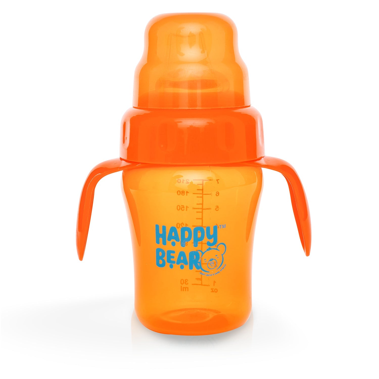 Happy Bear 2 in 1 Spout and Straw Sipper 210ml - HBM_2in1 Spout_Orange