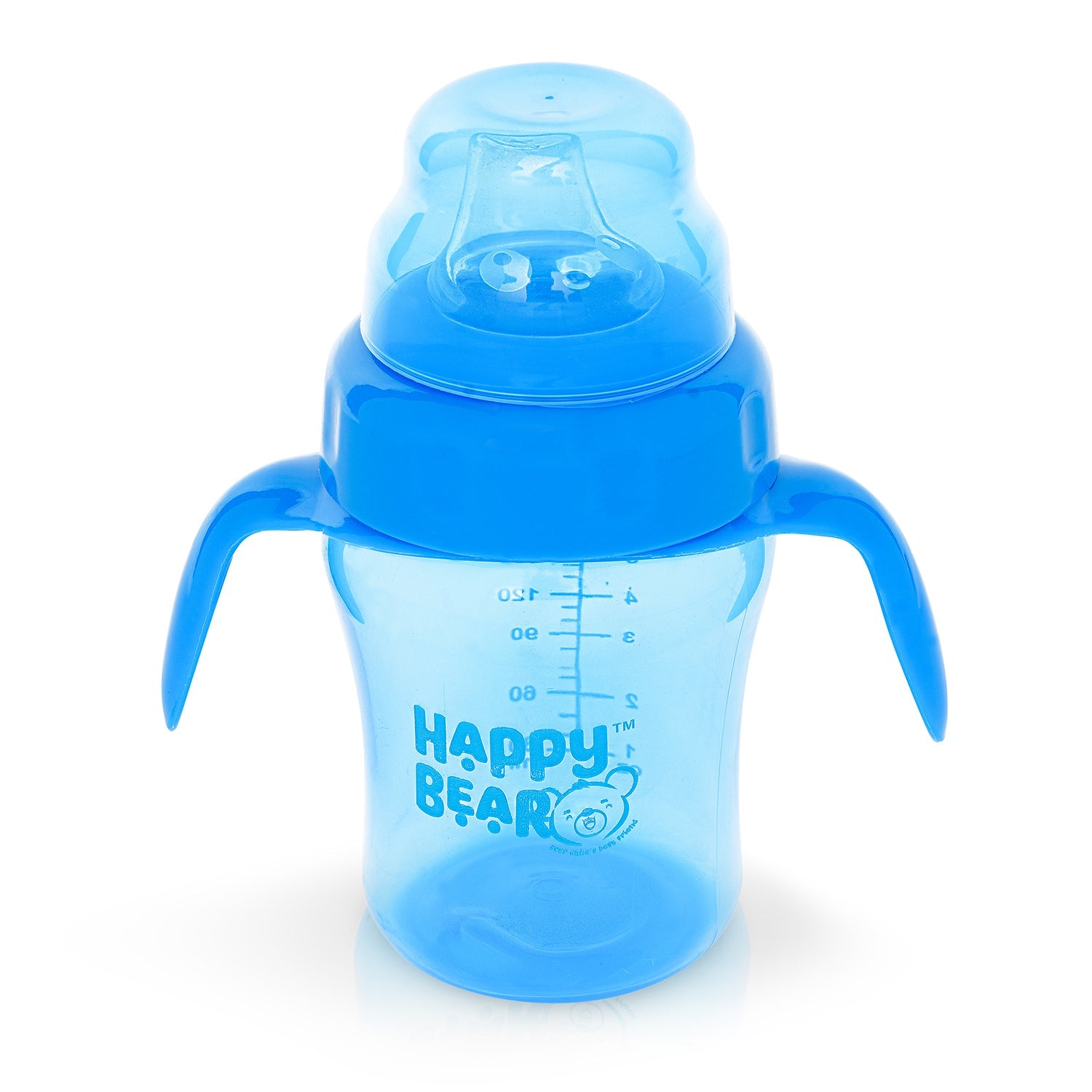 Happy Bear 2 in 1 Spout and Straw Sipper 210ml - HBM_2in1 Spout_Blue