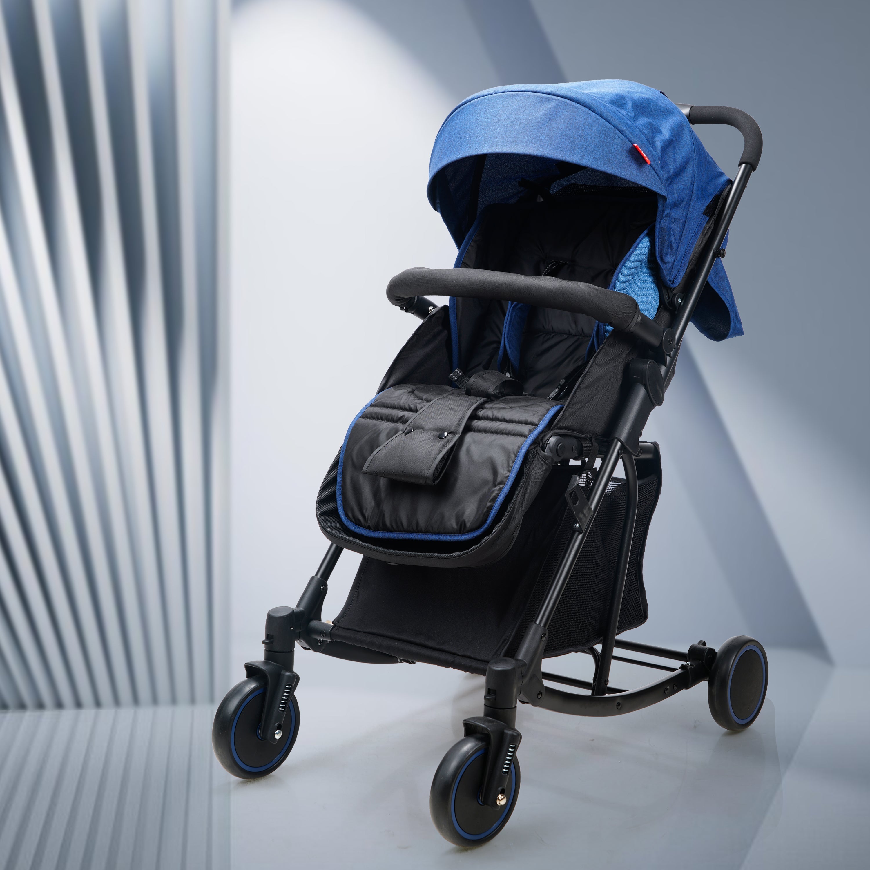 Happy Bear 2 in 1 Stroller cum Rocker - HBM_stroller_blue