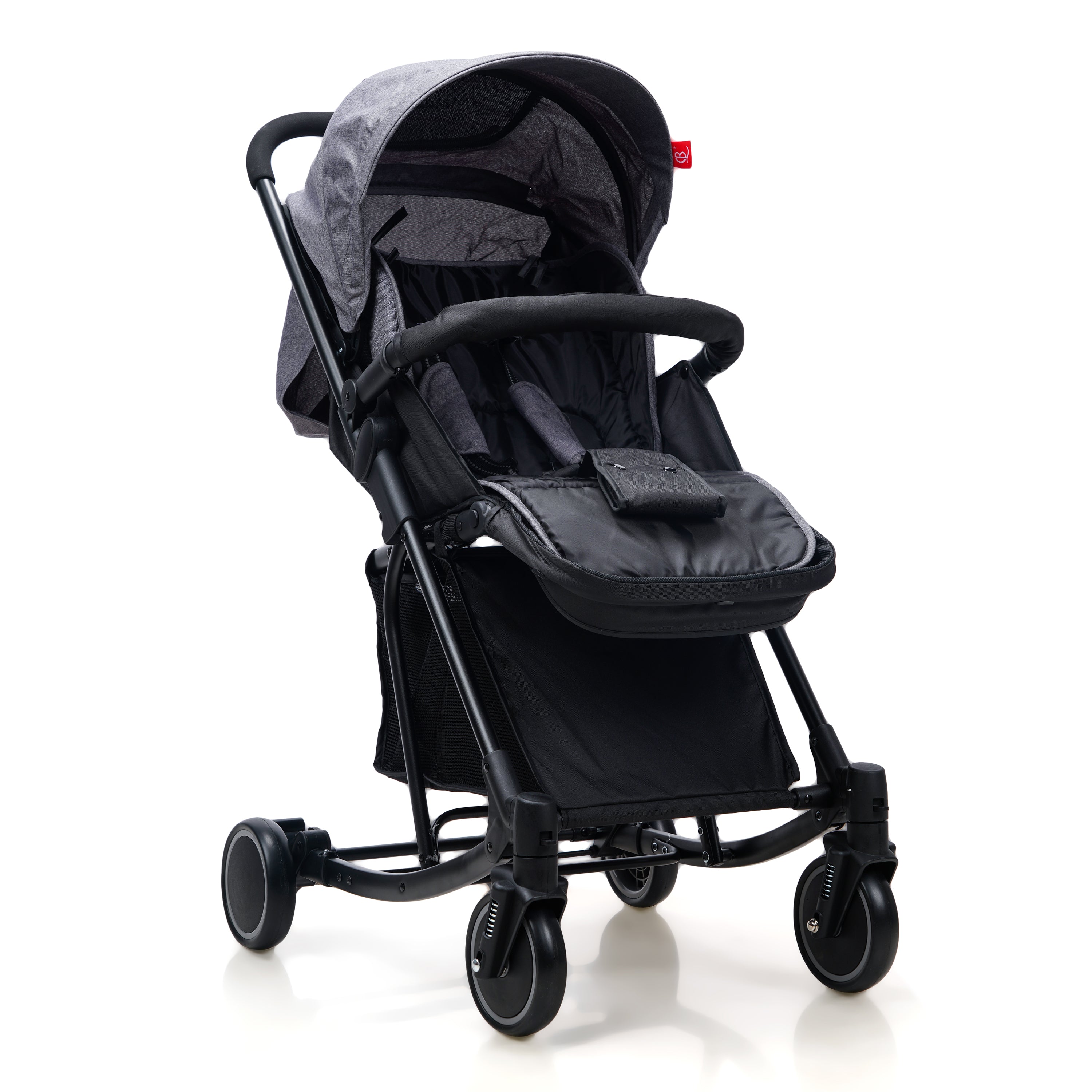 Happy Bear 2 in 1 Stroller cum Rocker - HBM_stroller_Grey