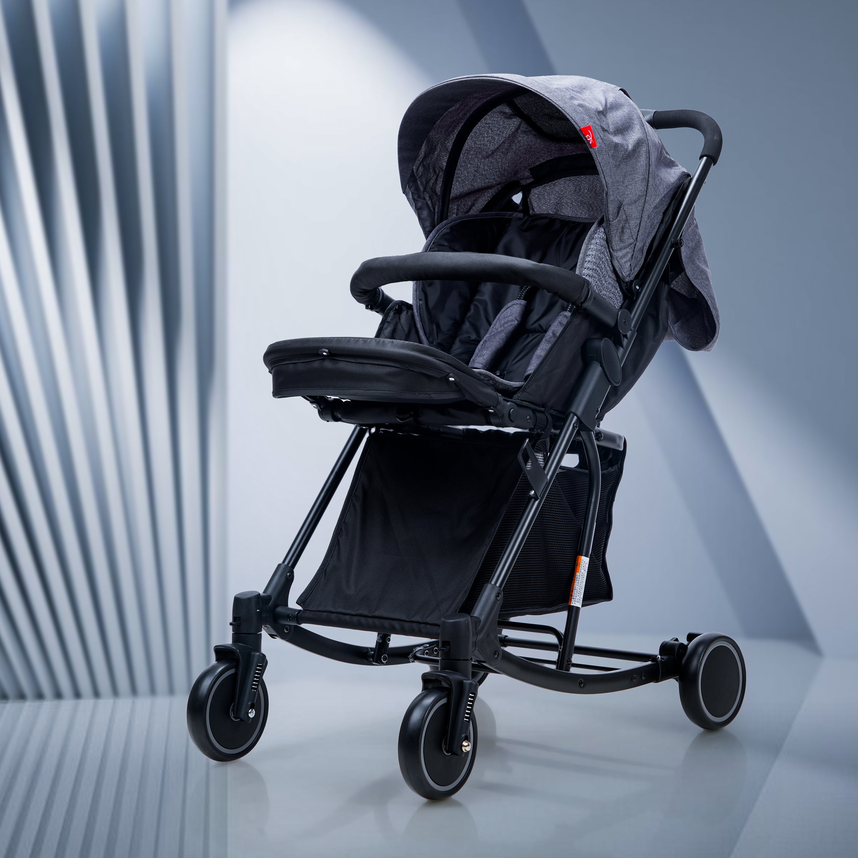 Happy Bear 2 in 1 Stroller cum Rocker - HBM_stroller_Grey