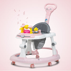 Happy Bear Astro Baby Walker with Handle - HBM_Walkerhandle_pnk