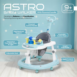 Happy Bear Astro Baby Walker with Handle - HBM_Walkerhandle_blu