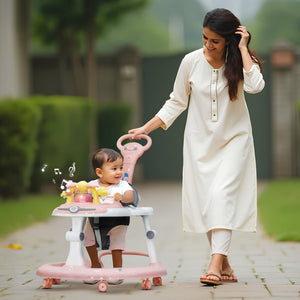 Happy Bear Astro Baby Walker with Handle - HBM_Walkerhandle_pnk