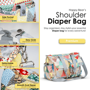 HAPPY BEAR Baby Premium Diaper Bag, Shoulder Type Bag - HBM_shoulderbag