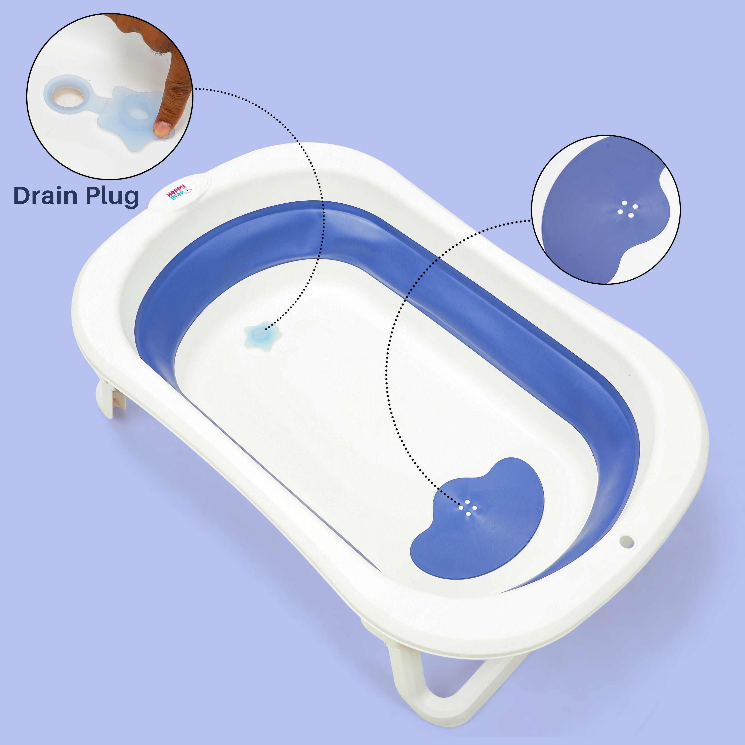 Happy Bear - Baby Splash and fold Bathtub - HBM_Bathtub
