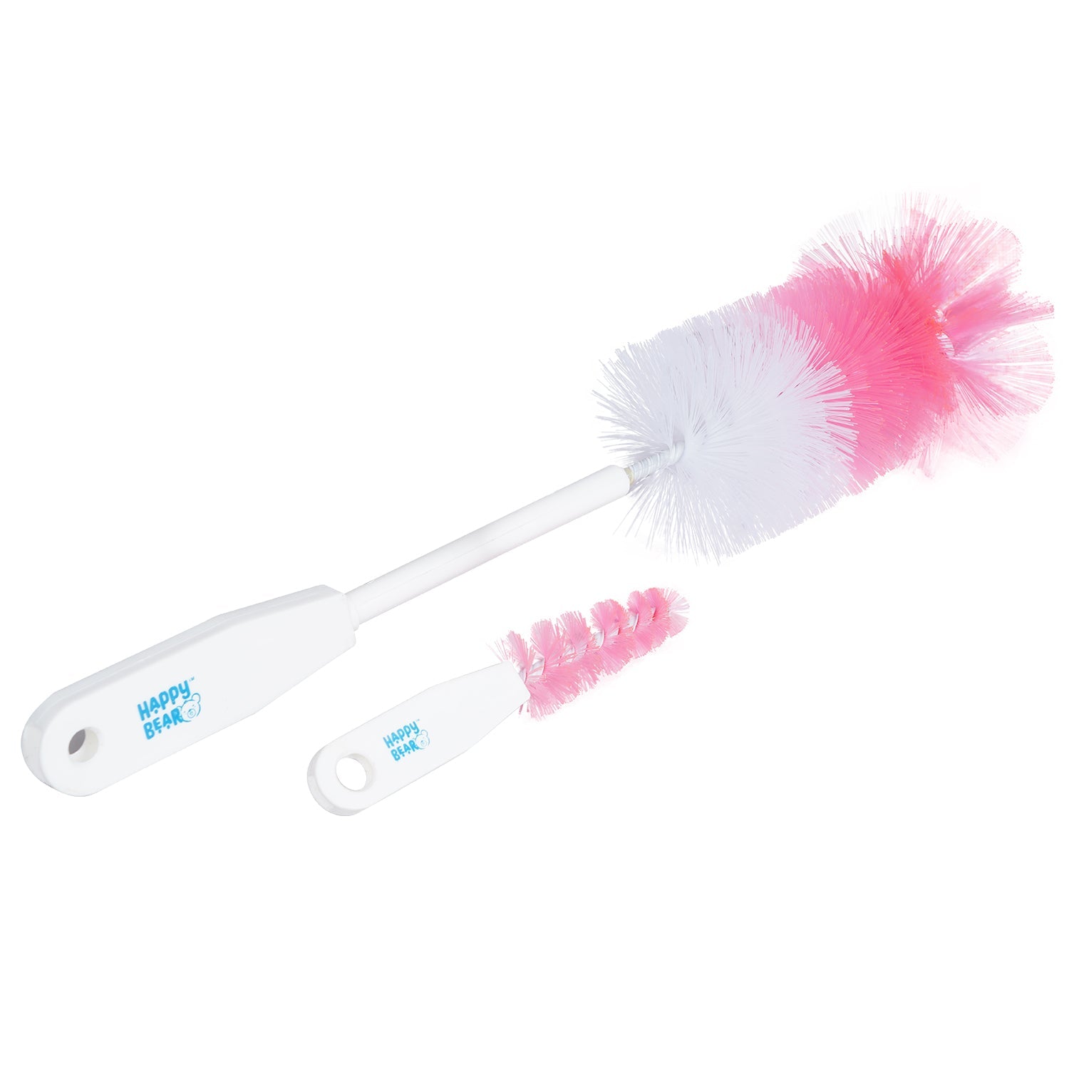 Happy Bear Bottle & Nipple Cleaning Brush - HBM_CleaningBrush_Pink