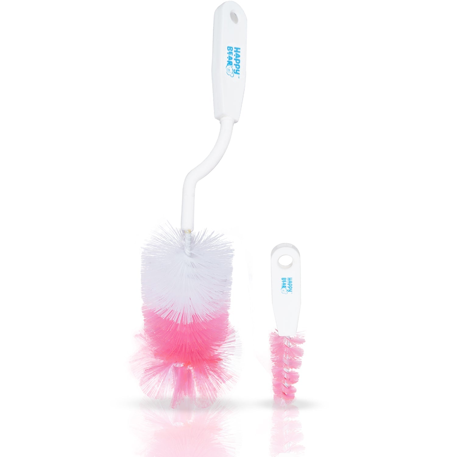Happy Bear Bottle & Nipple Cleaning Brush - HBM_CleaningBrush_Pink
