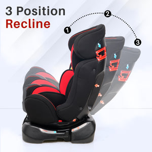 Happy Bear Convertible Car Seat for Babies - HBM_Car seat_Red